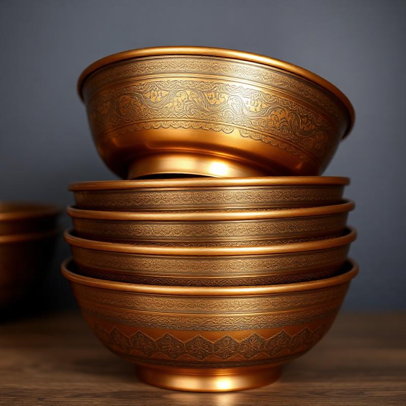 Kansa Bowls - Stacked Detail